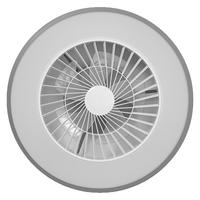 SMART+ Wifi Ceiling Fan LED Cylinder 550mm + RC white, upright, alternat