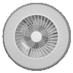 SMART+ Wifi Ceiling Fan LED Cylinder 550mm + RC white, upright, alternat (thumbnail)