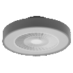 SMART+ Wifi Ceiling Fan LED Cylinder 550mm + RC white, upright (thumbnail)