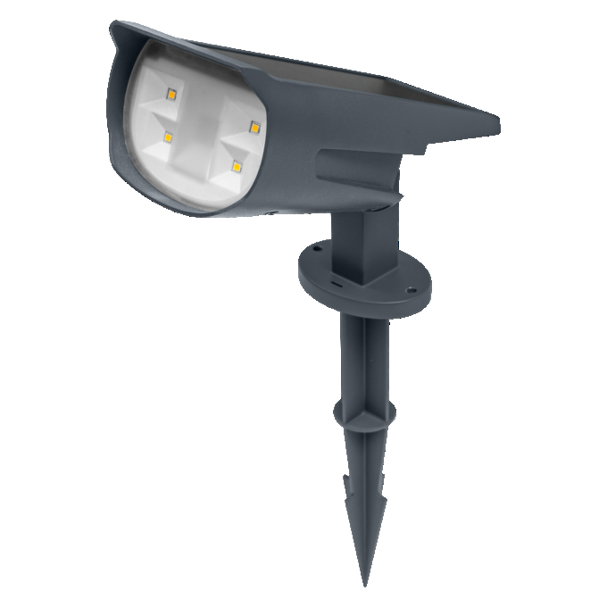 ENDURA Garden Solar Spot Wall + Spike RGB + W white, upright, alternat