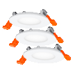 Downlight Slim Set 3 x 85mm 3000K white, upright, sw. on (thumbnail)