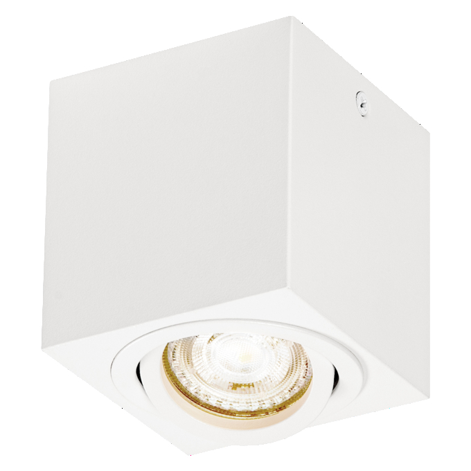 Spot Surface Square GU10 White white, upright, sw. on