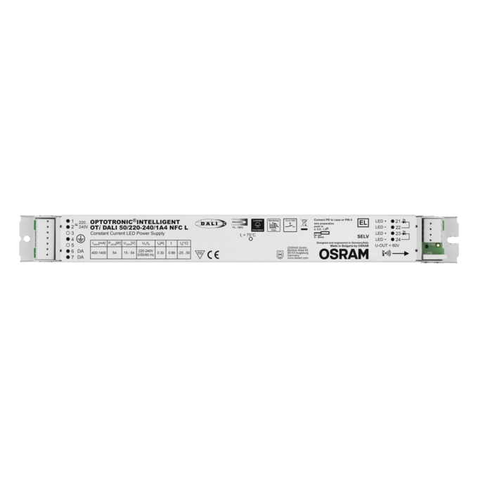 OTi DALI 80/220…240/2A1 NFC L white, horizontal