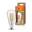 LED Classic Edison 60 Filament Energy efficiency class A S 4W 830 Clear E27 Fotografie combinată = Fotografiede prezentare + Imagine cu ambalaj (thumbnail)