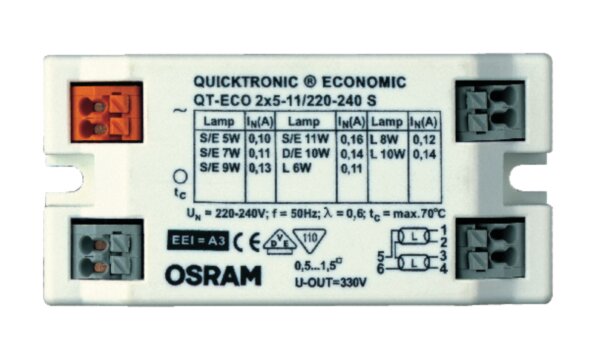QT-ECO 2X5…11 S white, horizontal