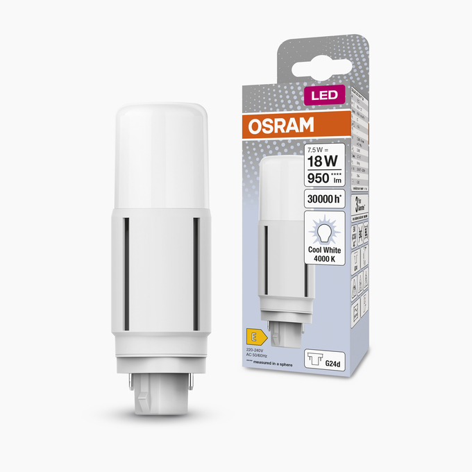 DULUX LED D18 VT EM & AC MAINS 7.5W 840 G24D Fotografie combinată = Fotografiede prezentare + Imagine cu ambalaj
