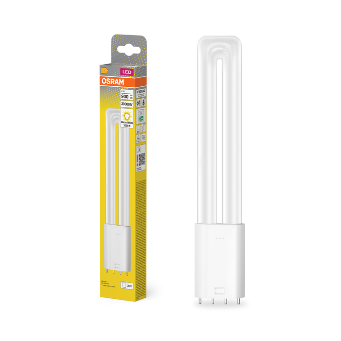 DULUX LED L18 HF & AC MAINS 8W 830 2G11 Fotografie combinată = Fotografiede prezentare + Imagine cu ambalaj