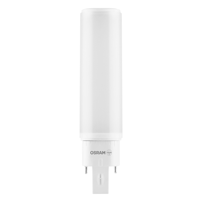 DULUX LED D/E13 HF & AC MAINS 6W 865 G24Q-1 white, upright, OSRAM logo