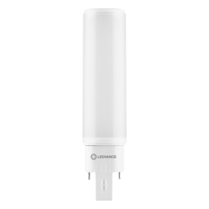 DULUX LED D/E13 HF & AC MAINS VALUE 6W 865 G24Q-1  white, upright, LEDVANCE logo