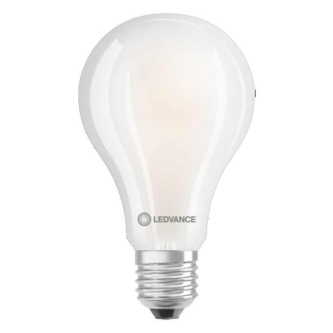 LED Classic A 200 Filament V 24W 840 Frosted E27 white, upright, LEDVANCE logo