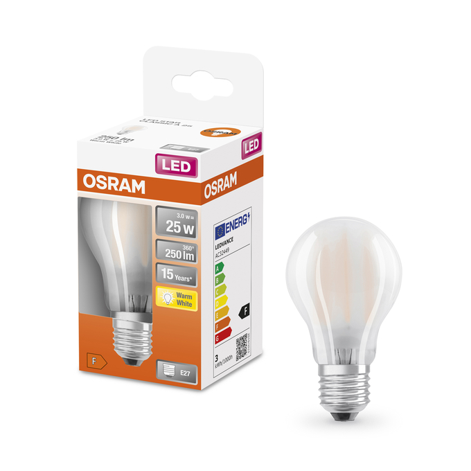 ST CLAS A 25 FR 2.5 W/2700 K E27  Combo Shot = Product Beauty Shot + Packaging Image