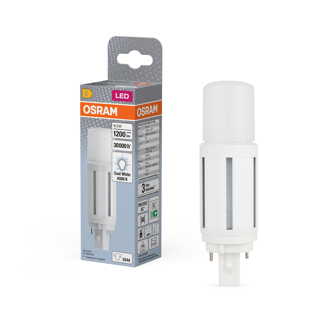 DULUX LED D26 VT EM & AC MAINS 9.5W 840 G24D Fotografie combinată = Fotografiede prezentare + Imagine cu ambalaj