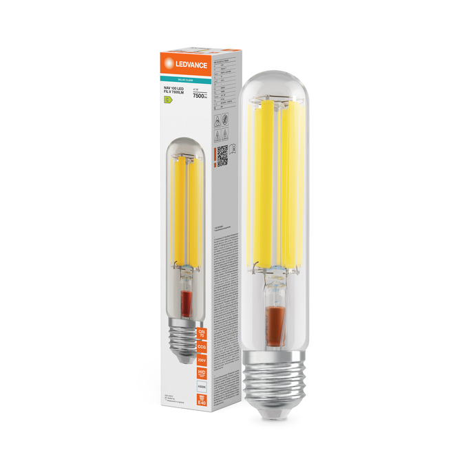 NAV 100 LED FILAMENT VALUE 7500LM 41W 740 E40 Kombinirani snimak = Slika proizvoda + slika pakiranja