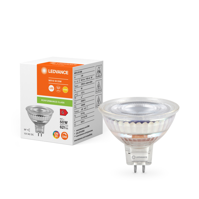 LED MR16 50 36° DIM P  8W 927 GU5.3 Kombinirani snimak = Slika proizvoda + slika pakiranja