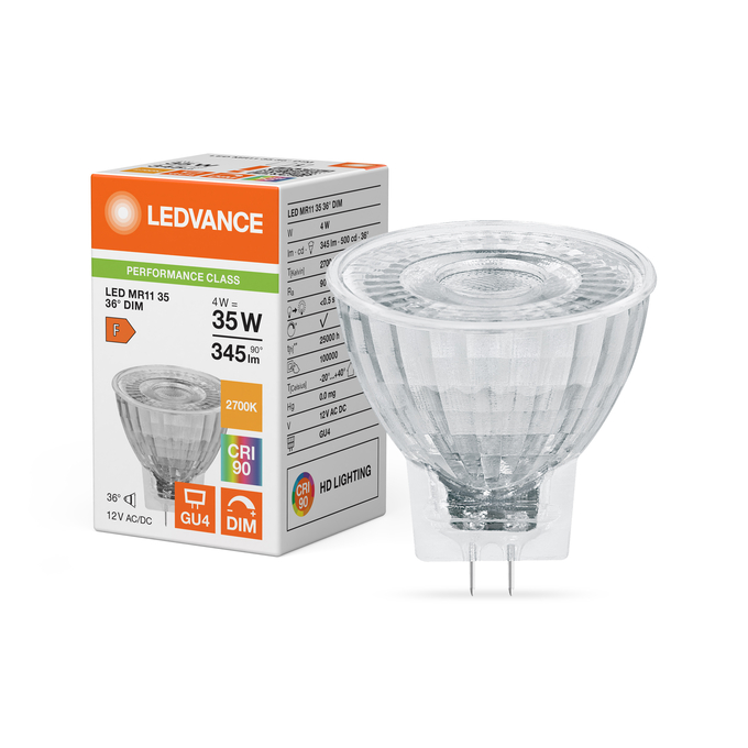 LED MR11 35 36° DIM P 4.5W 927 GU4 Kombinirani snimak = Slika proizvoda + slika pakiranja