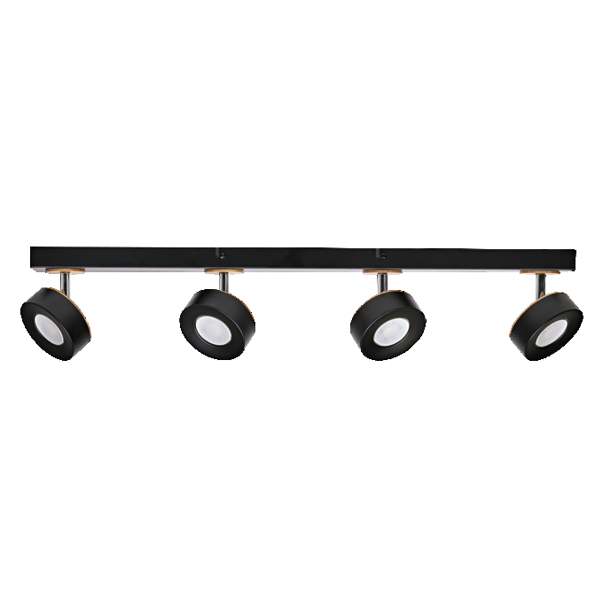 Decor Spot Pluto Black 4 Spot white, upright, alternat
