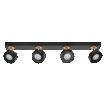 Decor Spot Pluto Black 4 Spot white, upright (thumbnail)