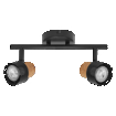 Decor Spot Cork GU10 Black 2x3.4W 927 DIM white, upright (thumbnail)