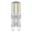 LED Base  PIN 30 300° 2.6W 827 Clear G9 white, upright, OSRAM logo (thumbnail)