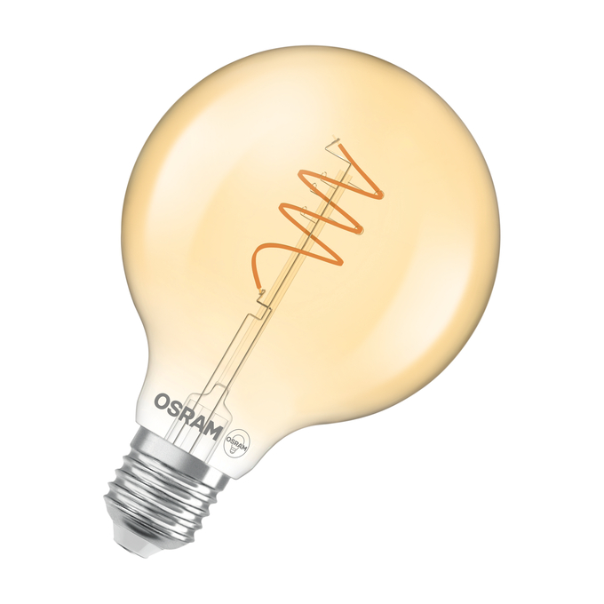 Vintage 1906 Globe 95 40 Spiral Filament 3.4W 827 Gold E27