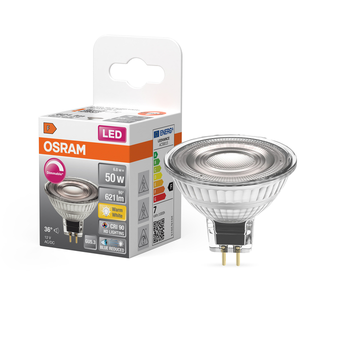 LED Superstar Plus MR16 50 36° DIM 6.8W 927 GU5.3 Kombinirani snimak = Slika proizvoda + slika pakiranja