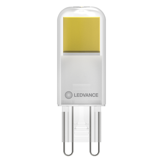 LED PIN 30 320° 2.6W 827 Clear G9 white, upright, LEDVANCE logo