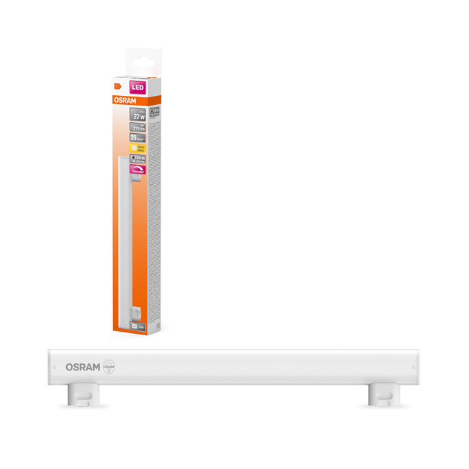 LEDinestra 30CM 27 190° DIM 3W 927 Frosted S14s Fotografie combinată = Fotografiede prezentare + Imagine cu ambalaj