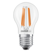 LED Classic P 40 Filament Energy efficiency class A 2.2W 827 Clear E27 white, upright, OSRAM logo (thumbnail)
