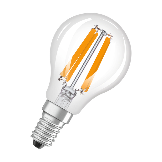 LED Classic P 25 Filament Energy efficiency class A 1.2W 840 Clear E14 white, diagonal