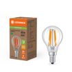 LED Classic P 60 Filament Energy efficiency class A S 3.8W 827 Clear E14 Fotografie combinată = Fotografiede prezentare + Imagine cu ambalaj (thumbnail)