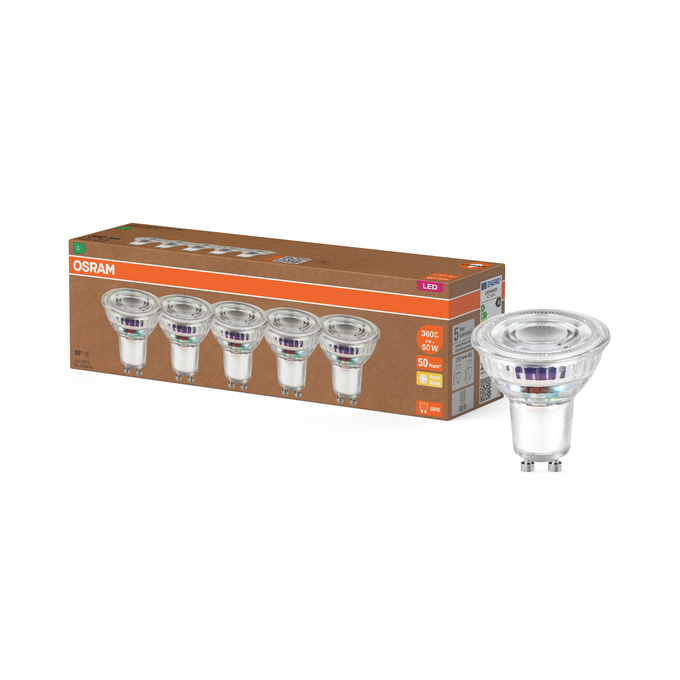 LED PAR16 50 36°  Energy efficiency class A 2W 827 GU10 Combo Shot = Product Beauty Shot + Packaging Image