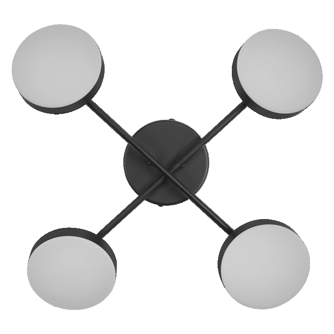 Decor Spot Moon 4Spot Cross 21W 830 Black white, upright, alternat