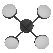 Decor Spot Moon 4Spot Cross 21W 830 Black white, upright, alternat (thumbnail)