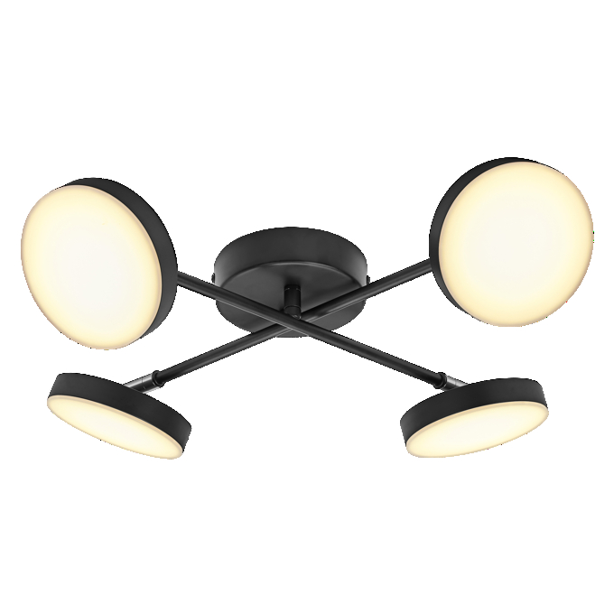 Decor Spot Moon 4Spot Cross 21W 830 Black white, upright, sw. on
