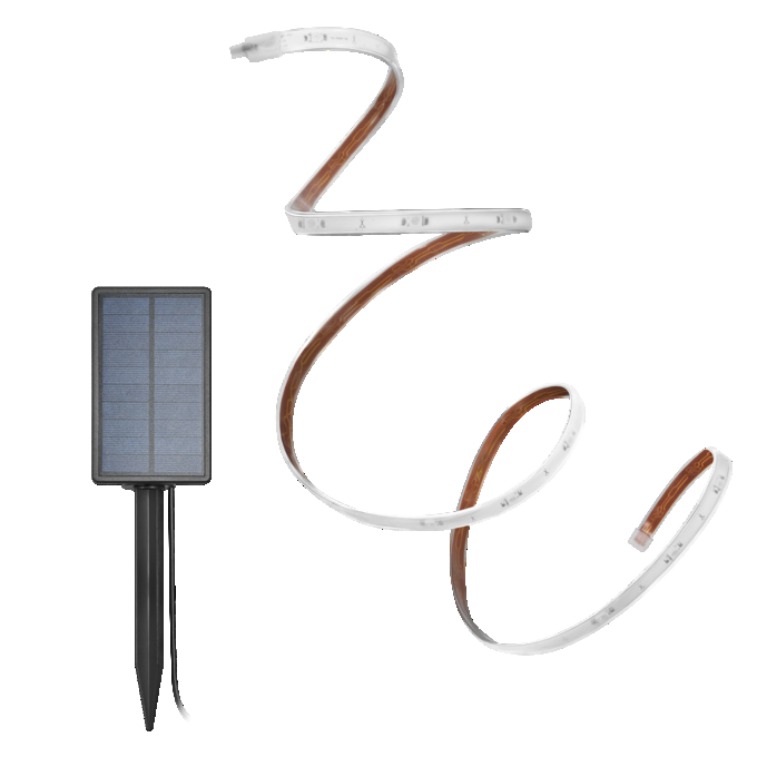 Flex Strip Outdoor Solar 5m Magic RGB Remote Control IP44 white, incl. accessory