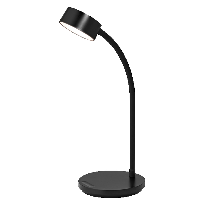 Office Line Desk Cylinder 4.8W CCT Dimmable Black white, upright, sw. on
