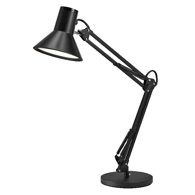 Office Line Desk Retro 9W 830 Dimmable Black white, upright, sw. on