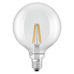 LED Classic Globe 125 60 Filament V 5.9W 827 Clear E27 white, upright, LEDVANCE logo (thumbnail)