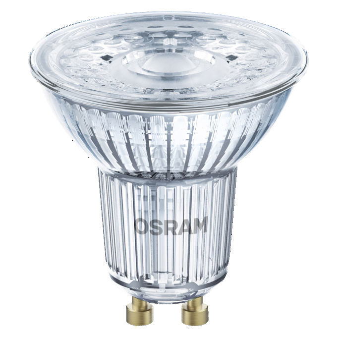 SMART+ MATTER Dimmable Spot PAR16 50 45° 4.7W GU10 Single Pack white, upright, OSRAM logo