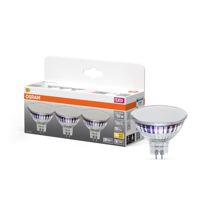 LED Star MR16 50 120° 5.3W/827 GU5.3 Fotografie combinată = Fotografiede prezentare + Imagine cu ambalaj