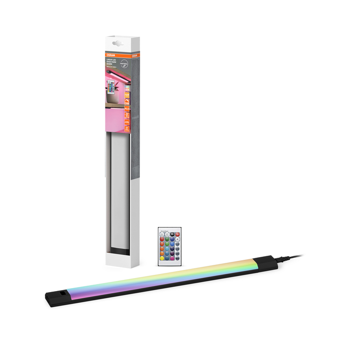 Linear Edge Sensor 30cm RGBW DIM Black Remote Control Kombinirani snimak = Slika proizvoda + slika pakiranja