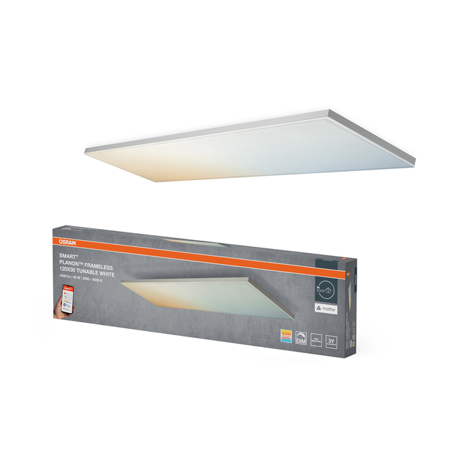 SMART+ MATTER Planon Frameless Tunable White 1200x300mm Kombinirani snimak = Slika proizvoda + slika pakiranja