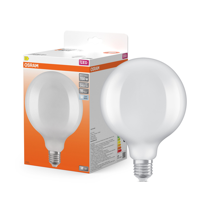 LED Star Globe125 150 Filament 17W 840 Frosted E27 Kombinirani snimak = Slika proizvoda + slika pakiranja