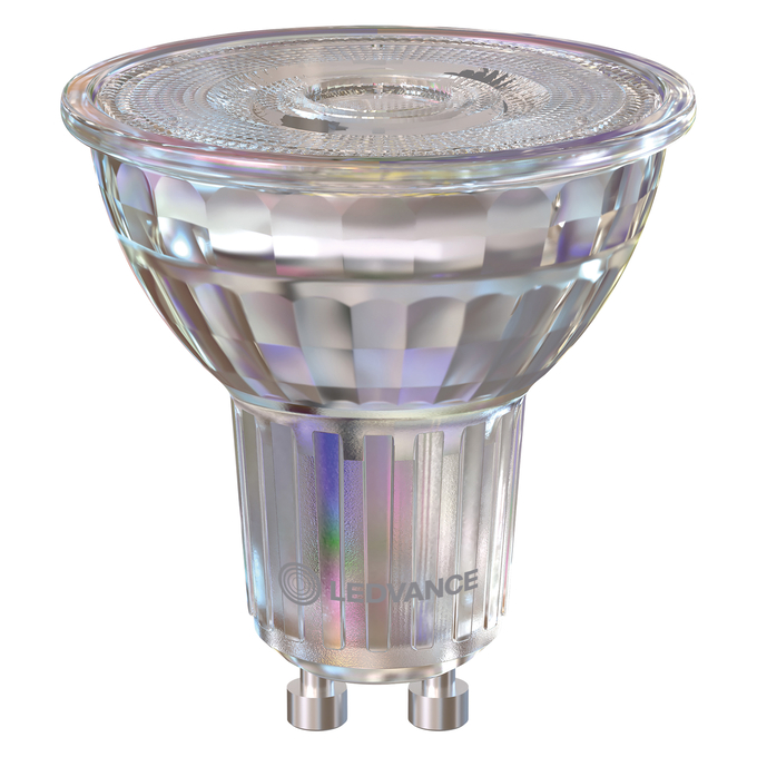 LED PAR16 35 36° V 2.4W 830 GU10 white, upright, LEDVANCE logo