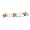 LED Spot Brick 3xGU10 White and Wood white, upright, sw. on (thumbnail)