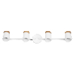 LED Spot Stamp 4xGU10 White and Wood white, upright, alternat (thumbnail)