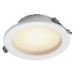 LED Downlight Set IP44 Dim Slim 120mm 8W Metal 830 White white, upright, sw. on (thumbnail)