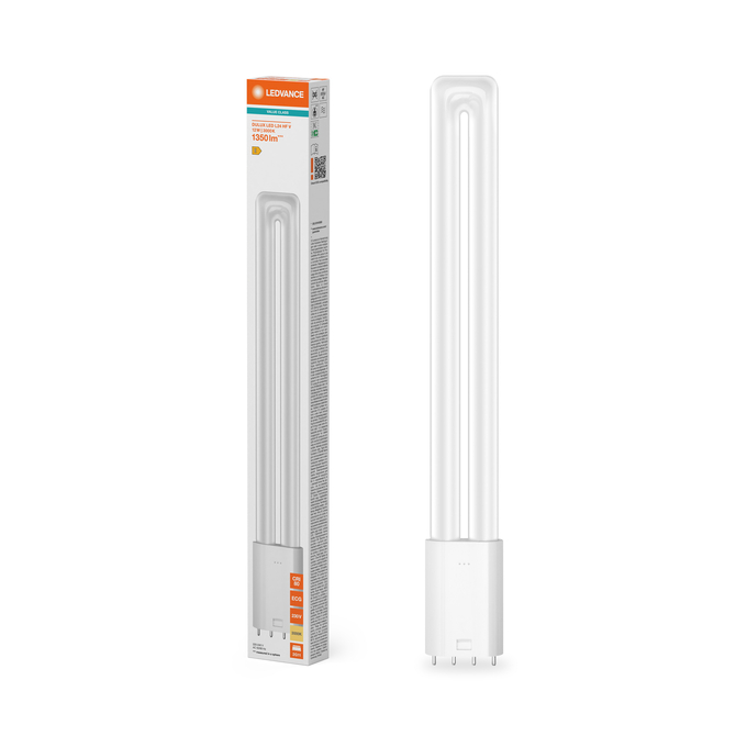 DULUX LED L24 HF & AC MAINS VALUE  12W 830 2G11 Fotografie combinată = Fotografiede prezentare + Imagine cu ambalaj