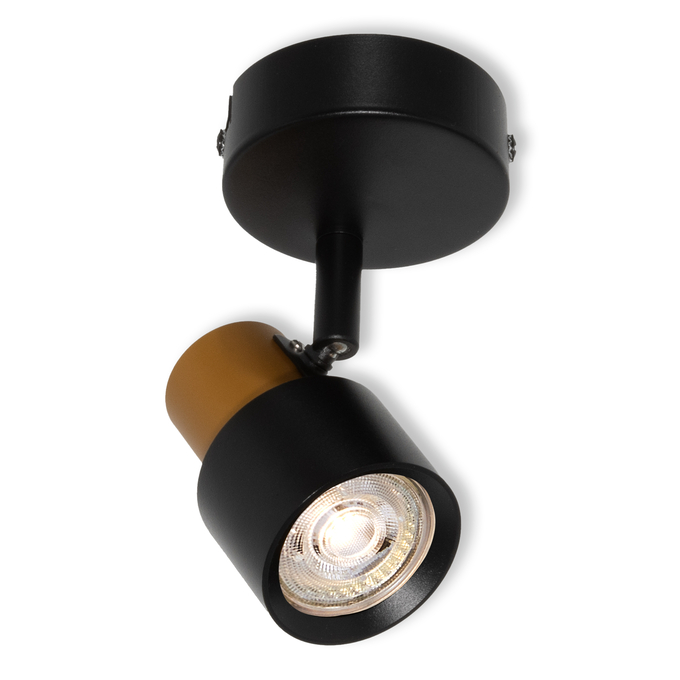 LED SPOT SECTORAL BLACK AND GOLD 1XGU10