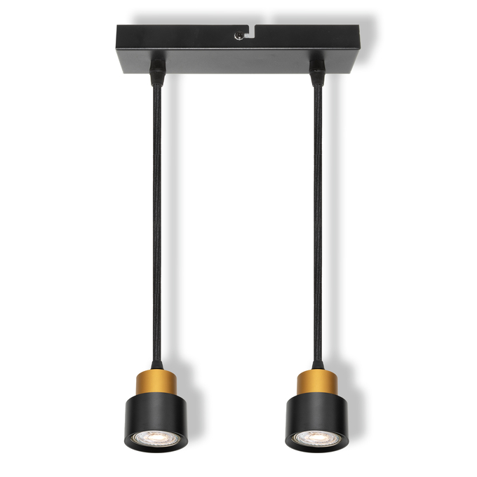 LED SPOT SECTORAL BLACK AND GOLD 2XGU10 PENDANT